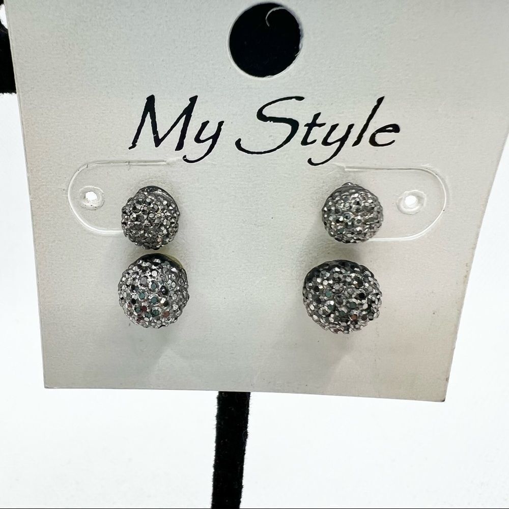 🍭4/$20 my style silver tone post stud earrings
